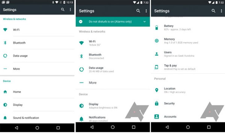 เผยหน้าจอตั้งค่าของ Android N เวอร์ชั่นถัดไปดูดีน่าใช้ขึ้น