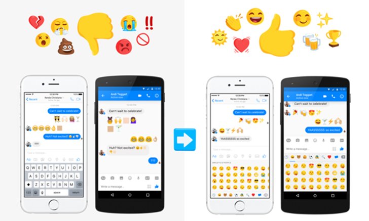 Facebook Messenger ปรับการแสดง emoji ให้เหมือนกันทุกแพลตฟอร์มแล้ว