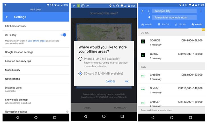 Google Maps เพิ่มฟีเจอร์เชื่อมต่อ WiFi และ บันทึกแผนที่ลง Micro SD ให้กับ Android