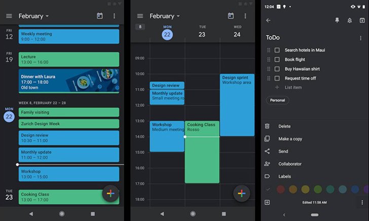 ตามรอยกันไป Google Keep และ Calendar มี Dark Mode กับเขาแล้ว