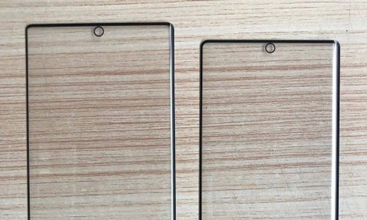เผยโฉมกระจกกันรอยด้านหน้าของ Samsung Galaxy Note 10 พบเจาะรูไว้ตรงกลางทั้งคู่