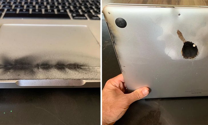 เป็นเรื่อง MacBook Pro รุ่น 15 นิ้ว ระเบิด 3 วันก่อนการเรียกคืน