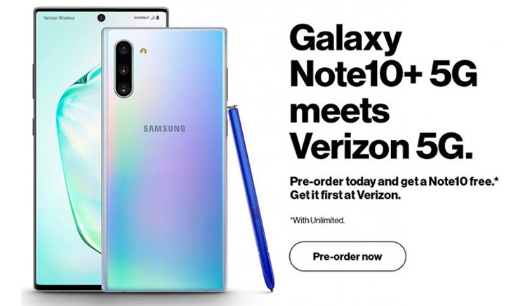 หลุดภาพ Samsung Galaxy Note 10 เวอร์ชั่น 5G โดย Verizon ก่อนเปิดตัว