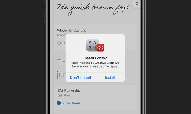 ติดตั้งฟอนต์บน iOS13 และ iPadOS แบบฟรี ๆ ได้จากแอป Adobe Creative Cloud