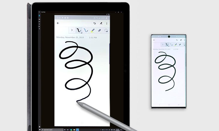 Microsoft ปล่อยฟีเจอร์วาดภาพจากคอมพิวเตอร์ปรากฏลงมือถือผ่าน Apps Your Phone ได้แล้ว
