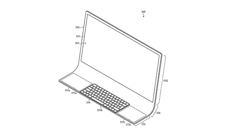 ชมภาพสิทธิบัตร คอมพิวยเตอร์ที่มีส่วนโค้งรับด้านล่าง คาดว่าจะเป็น iMac รุ่นใหม่
