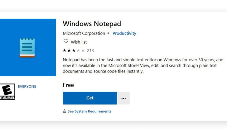 Windows Notepad ถูกปล่อยให้ Download บน Microsoft Store แล้วแต่ยังใช้ได้กับรุ่นทดลองเท่านั้น