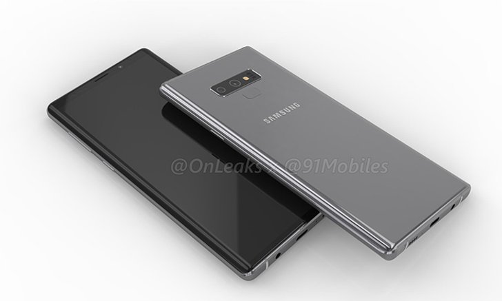 ยลโฉมภาพ Render ของ "Samsung Galaxy Note 9" พร้อมปรับดีไซน์กล้องใหม่