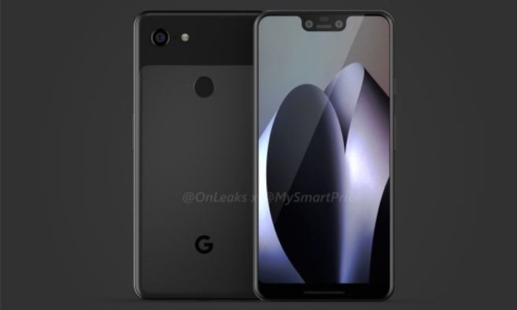 ชมภาพ "Pixel 3" และ "Pixel 3 XL" ที่มีดีไซน์พร้อมรอยบาก แต่กล้องหลังตัวเดียว