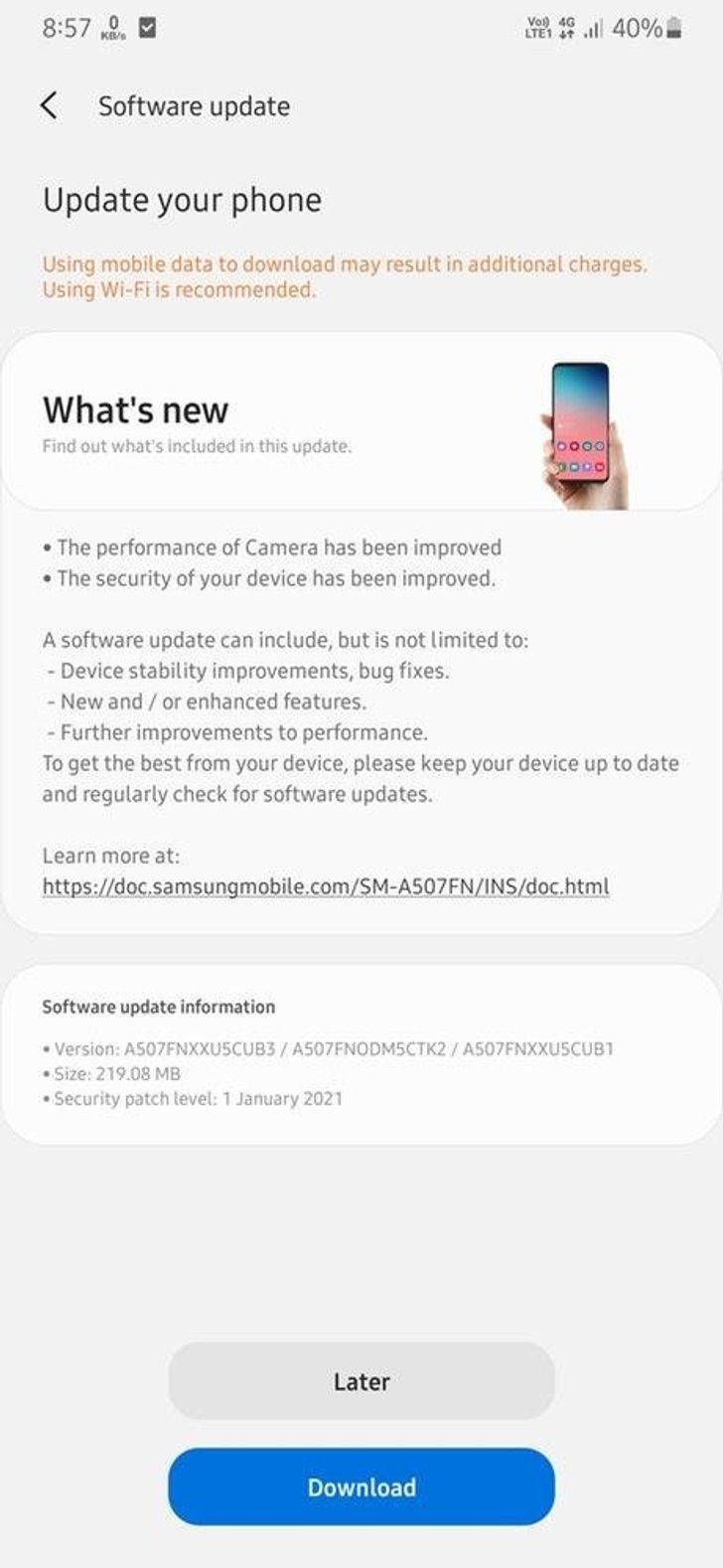 Samsung Galaxy A50s