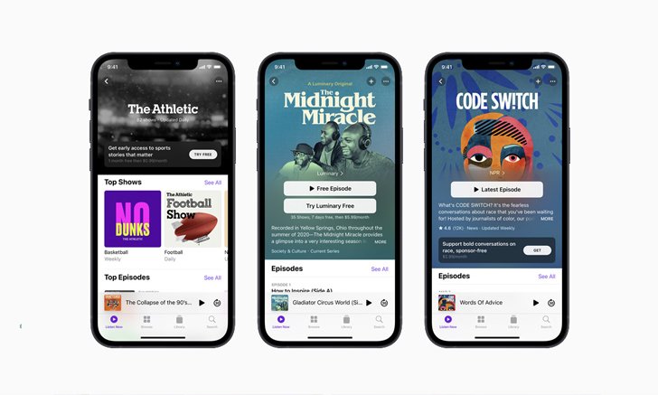 แอปเปิลเปิดมิติใหม่ให้กับพ็อดคาสท์ด้วยการสมัครสมาชิก Apple Podcasts