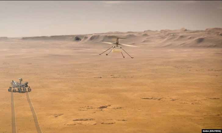 นาซ่าเผยนาทีประวัติศาสตร์! เฮลิคอปเตอร์เริ่มทดสอบบินบนดาวอังคารครั้งแรกสำเร็จ