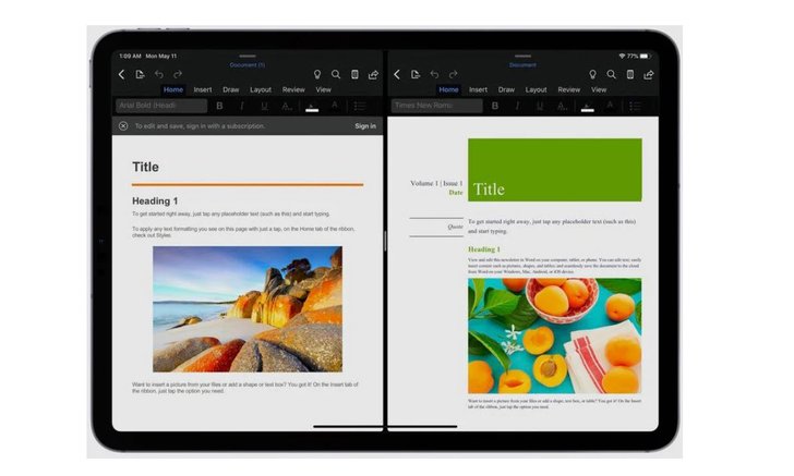 Microsoft Word และ PowerPoint บน iPad สามารถใช้งาน Spilt View แล้ว
