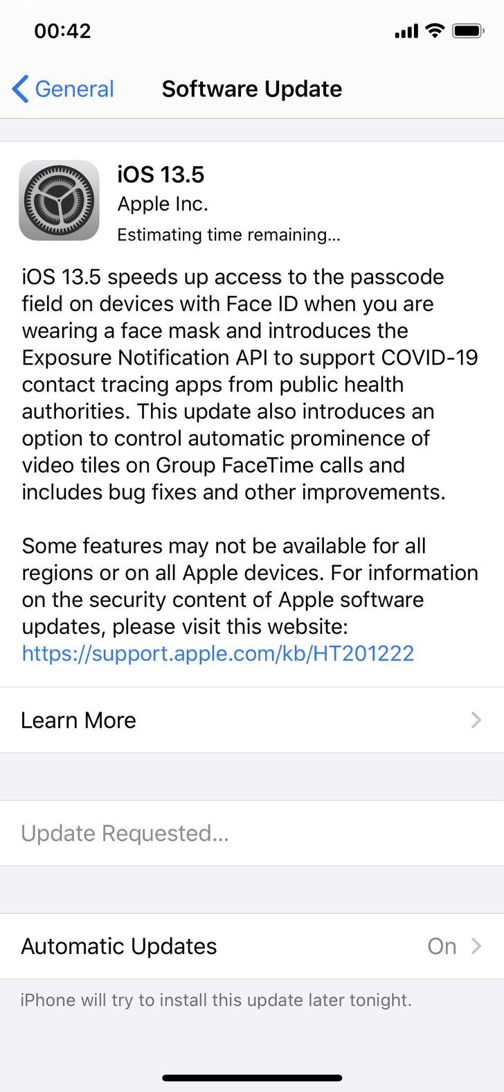 iOS 13.5 iPad OS 13.5