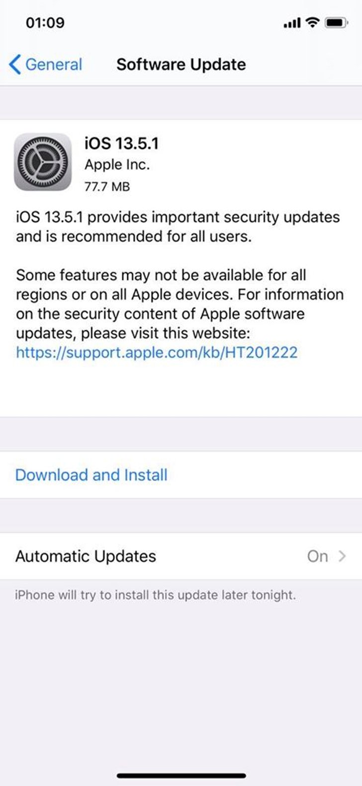 iOS 13.5.1 iPad OS 13.5.1