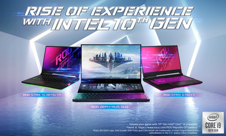 ROG เผยโฉม Zephyrus Duo 15, ROG Strix SCAR III, และ Strix G15/G17 บนขุมพลัง Intel Core รุ่น 10