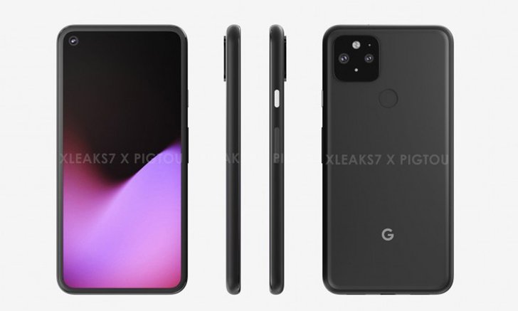 ชมภาพ Render ของ Pixel 5 รุ่นใหม่ก่อนเปิดตัว หน้าตาคล้ายกับ Pixel 4 แต่มีกล้องแบบเจาะรู
