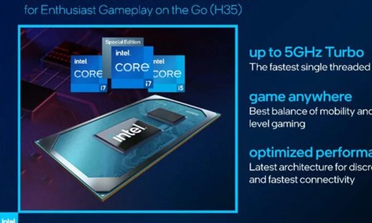 Intel เปิดตัวชิป Tiger Lake-H ซีพียูโน้ตบุ๊กที่เร็วที่สุดใน Single Thread