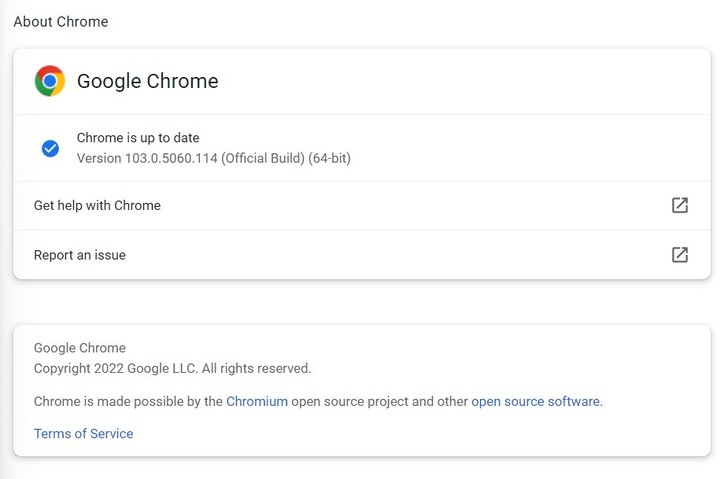 Google Chrome 103.0.5060.114