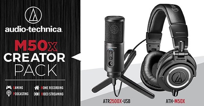 New Era, Content Producers Launch M50x Creator Pack with ATR2500X-USB Microphone