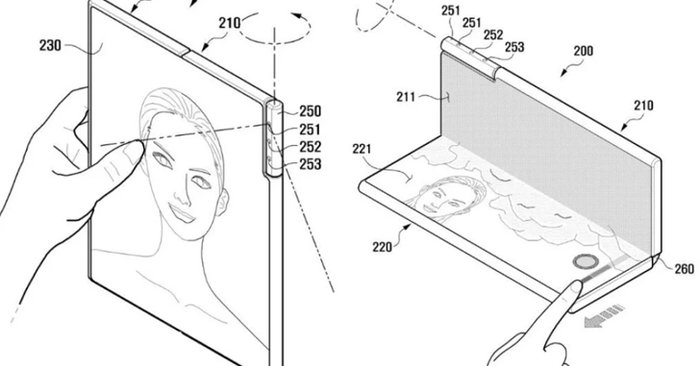 Samsung จดสิทธิบัตรสมาร์ตโฟนจอพับที่มาพร้อม ‘กล้องหมุนได้’