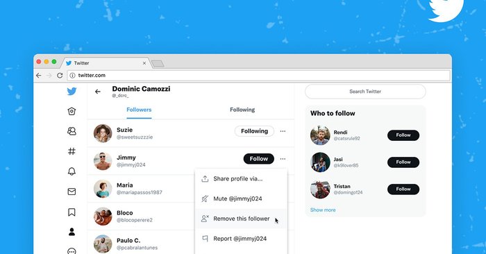 Twitter เพิ่มเครื่องมือให้ลบผู้ติดตามโดยไม่ต้องบล็อกบนเว็บไซต์แล้ววันนี้