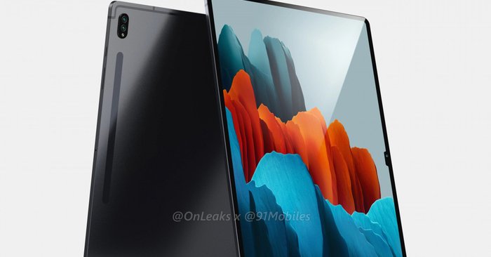 ชมภาพ Render ของ Samsung Galaxy Tab S8 Ultra จะมีติ่งตาม MacBook Pro