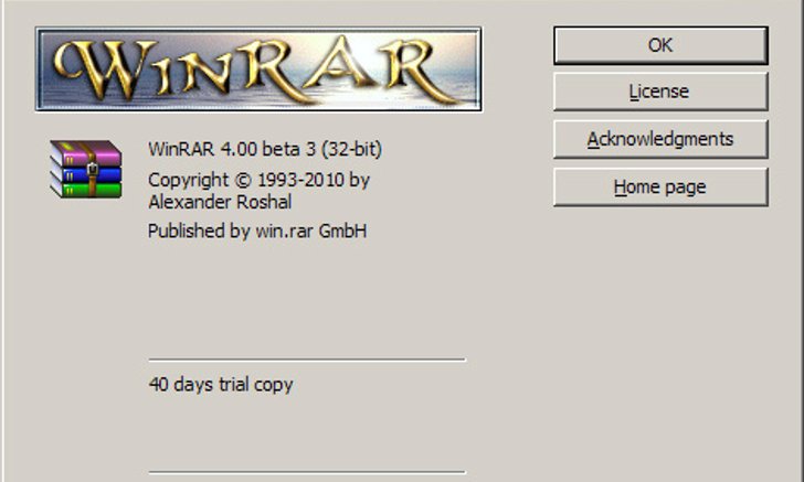WinRAR 4.00 Beta 3