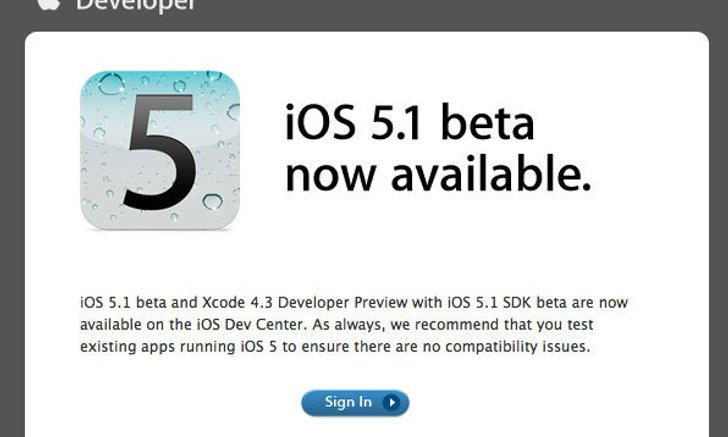 Apple ปล่อย iOS 5.1 beta ให้นักพัฒนาทดสอบแล้ว แต่เผลอหลุดรหัส iPad 2 โมเดลใหม่ติดมาด้วย!