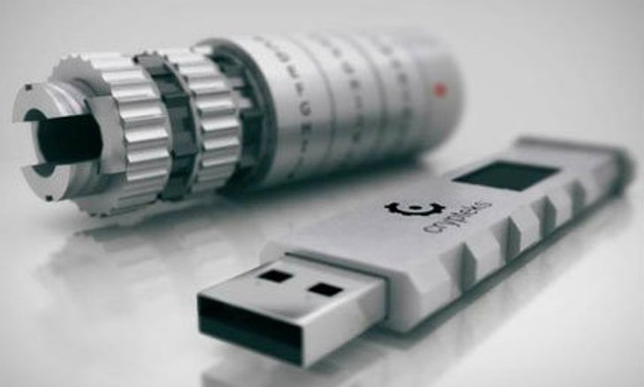 Crypteks USB แฟลชไดร์ฟดีไซน์สุดเท่ถอดรหัสฮาร์ดแวร์เพื่อใช้งาน