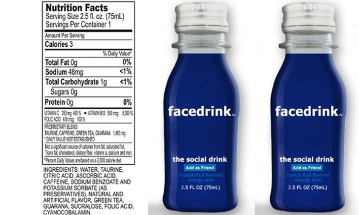 Facedrink เครื่องดื่มของเหล่าสาวก Facebook