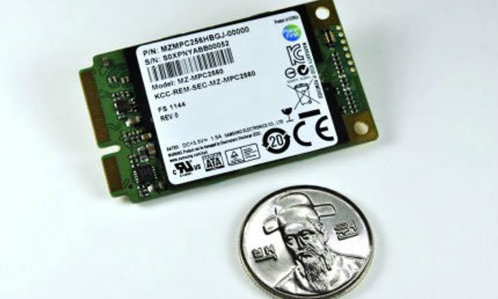 Samsung PM830 หน่วยความจำ SSD แบบ mSATA