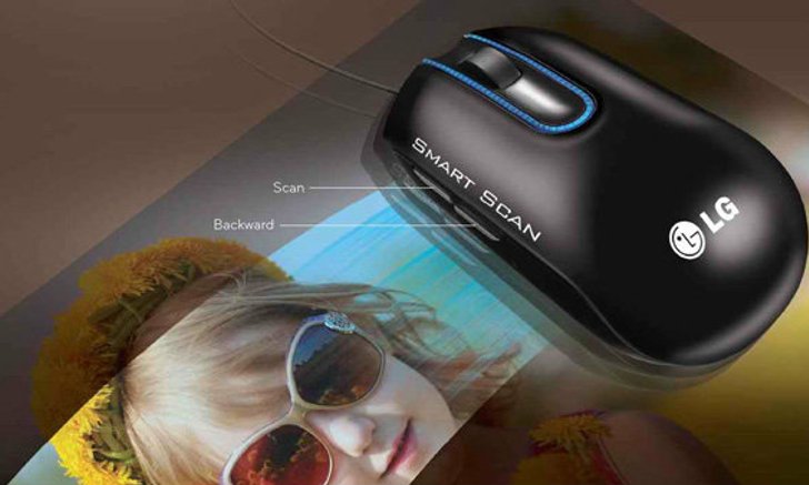 LG นำเสนอ LSM-100 Scanner Mouse ครั้งแรกของโลกที่เมาส์มีคุณสมัติสแกนภาพได้ในตัวเดียว