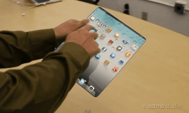 หลุดภาพ iPad 3 มาพร้อมจอไร้ขอบ, ควบคุมด้วยเลเซอร์, เล่นเกมส์แบบ Hologram!