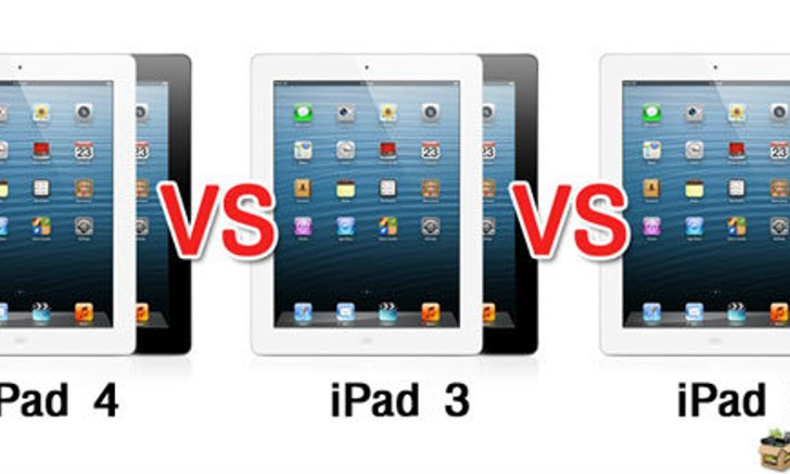 เปรียบเทียบสเปค iPad 4 กับ iPad 3 และ iPad 2 เหมือนหรือต่างกันอย่างไรบ้าง