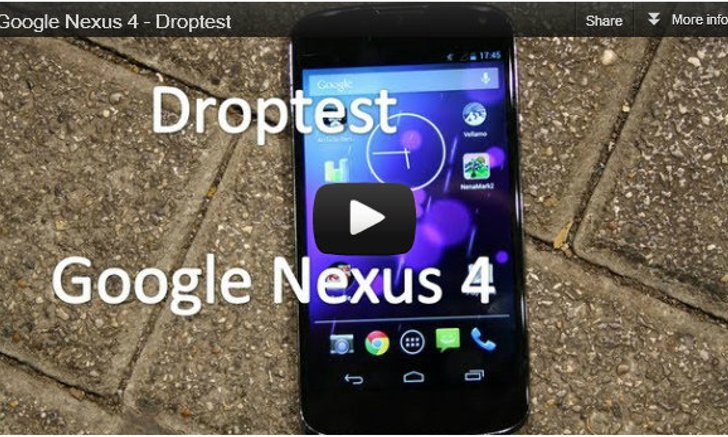 Drop Test ของแรง "Google Nexus 4" พบทนทานเกินคาด !