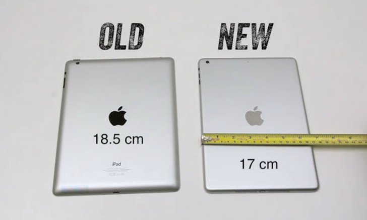 เผยคลิปวิดีโอ เปรียบเทียบ iPad 5 vs iPad 4 ยืนยัน ดีไซน์คล้าย iPad mini จริง