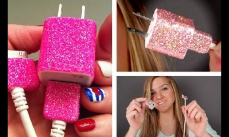 DIY:Glitter Phone Charger