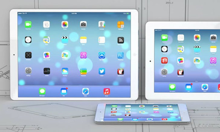 หลุดภาพ mock up iPad Pro หน้าจอ 12.9 นิ้ว