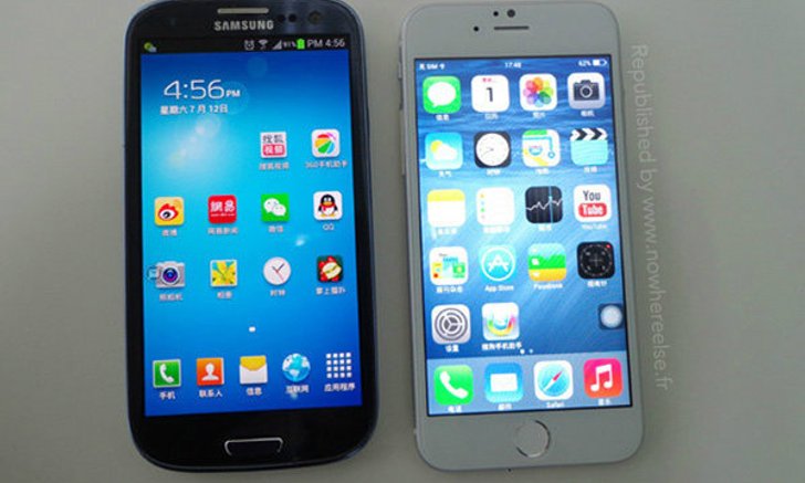 มาอีกชุด กับภาพหลุด iPhone 6 เทียบ Galaxy S3