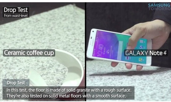 โชว์คลิป Drop Test สมาร์ทโฟน Galaxy Note 4 ว่าแกร่งขนาดไหน
