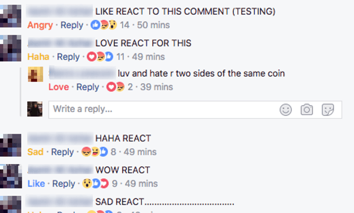 Facebook เพิ่มปุ่ม Reactions ลงในส่วนคอมเมนท์ใต้โพสต์แล้ว
