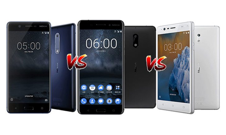 เปรียบเทียบ Nokia 6, Nokia 5 และ Nokia 3 สมาร์ทโฟนแอนดรอยด์ต้อนรับการกลับมาของ Nokia