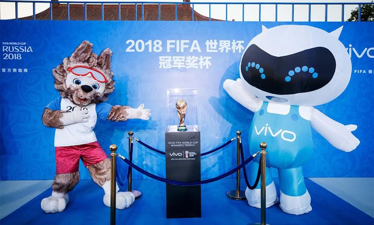 เปิดตัว Vivo เซ็นสัญญาเป็นผู้สนับสนุนหลักฟุตบอลโลก 2018 และ 2022
