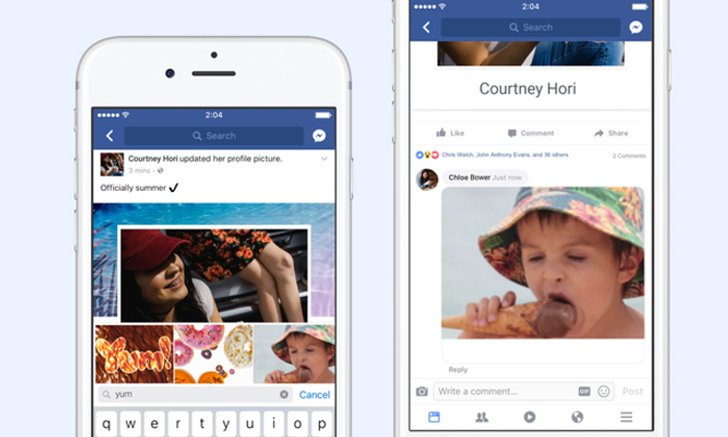 Facebook เพิ่มให้ผู้ใช้งานสามารถใส่ภาพ GIF Animation ลงใน Comment ได้แล้ว