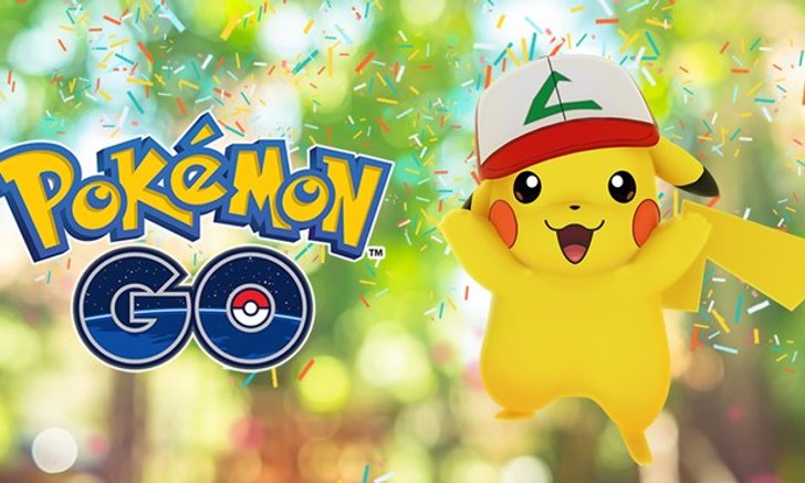 เกม Pokemon GO ฉลองครบ 1 ปีด้วยหมวกซาโตชิ ของปิกาจู