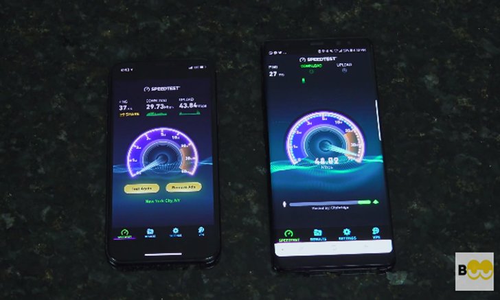 Note 8 vs iPhone X เทียบความเร็วเน็ตระดับ Gigabit LTE รุ่นไหนเล่นเน็ตได้เร็วกว่า มาดูกัน!