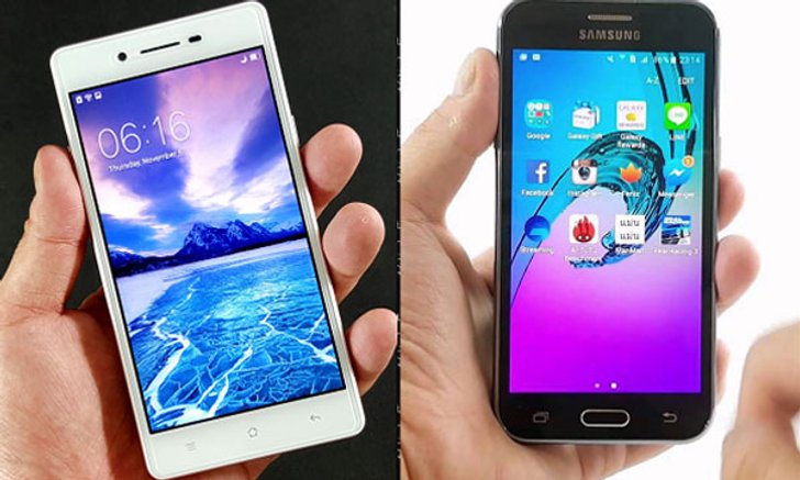 เทียบสเปคจัดเต็มกับสมาร์ทโฟนรุ่นเล็กราคาเบา OPPO Mirror 5 Lite VS Galaxy J2