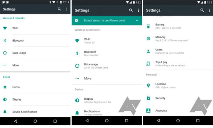 เผยหน้าจอตั้งค่าของ Android N เวอร์ชั่นถัดไปดูดีน่าใช้ขึ้น