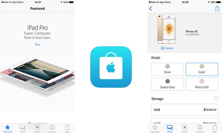 Apple เพิ่มช่องทางซื้อสินค้าผ่าน Apple Store Apps (ไทยก็ใช้ได้นะครับ)